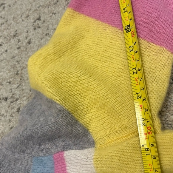 360 Cashmere S bright, light striped purse cashmere sweater in excellent condit - Picture 8 of 10